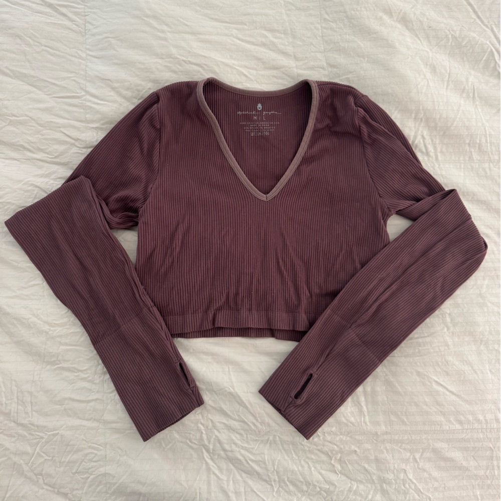 Spiritual Gangster Dusty Rose V-Neck Top